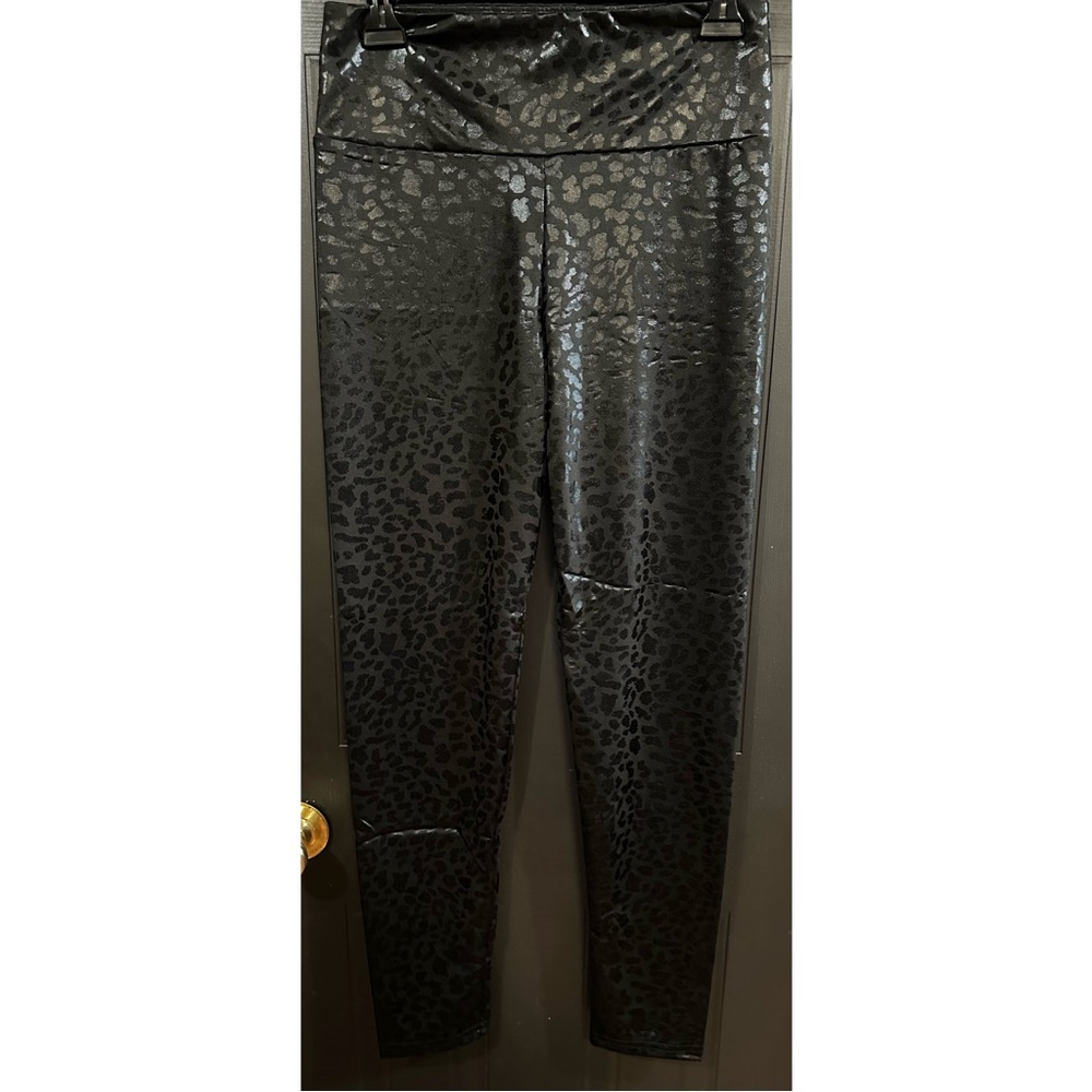 Fake Leather Leopard Leggings